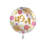 Folienballon rund "49+1", ca. 35 cm
