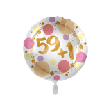 Folienballon rund "59+1", ca. 35 cm