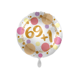Folienballon rund "69+1", ca. 35 cm