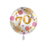 Folienballon rund "70" Punkte -hey-Party.de- Folienballons -#Variante_