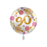 Folienballon rund "90" Punkte -hey-Party.de- Folienballons -#Variante_