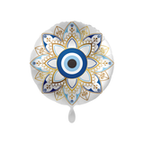 Folienballon rund Auge, Gold/Blau, ca. 35 cm