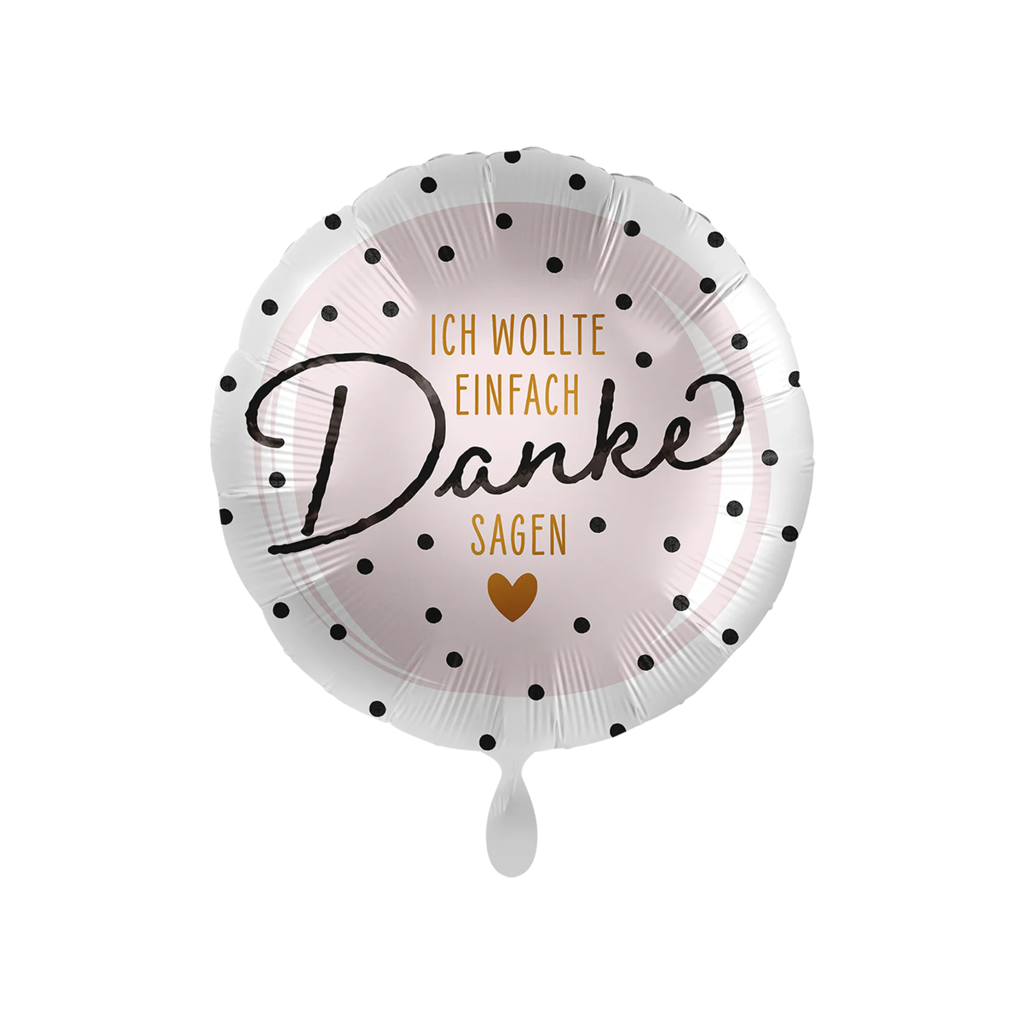 Folienballon rund "Danke", Rosa, ca. 35 cm