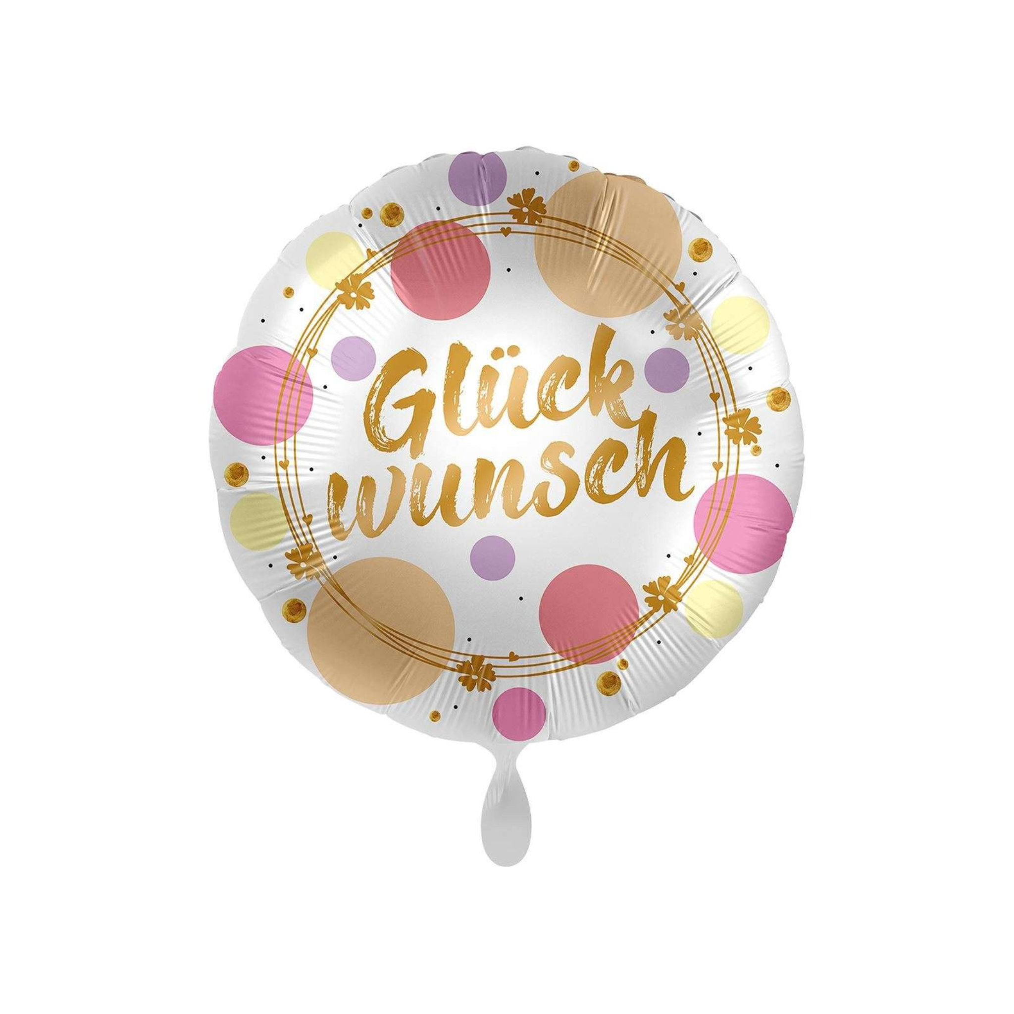 Folienballon rund "Glückwunsch" Punkte -hey-Party.de- Folienballons -#Variante_