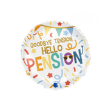 Folienballon rund "Goodbye Tension, Hello Tension" -hey-Party.de- Folienballons -#Variante_