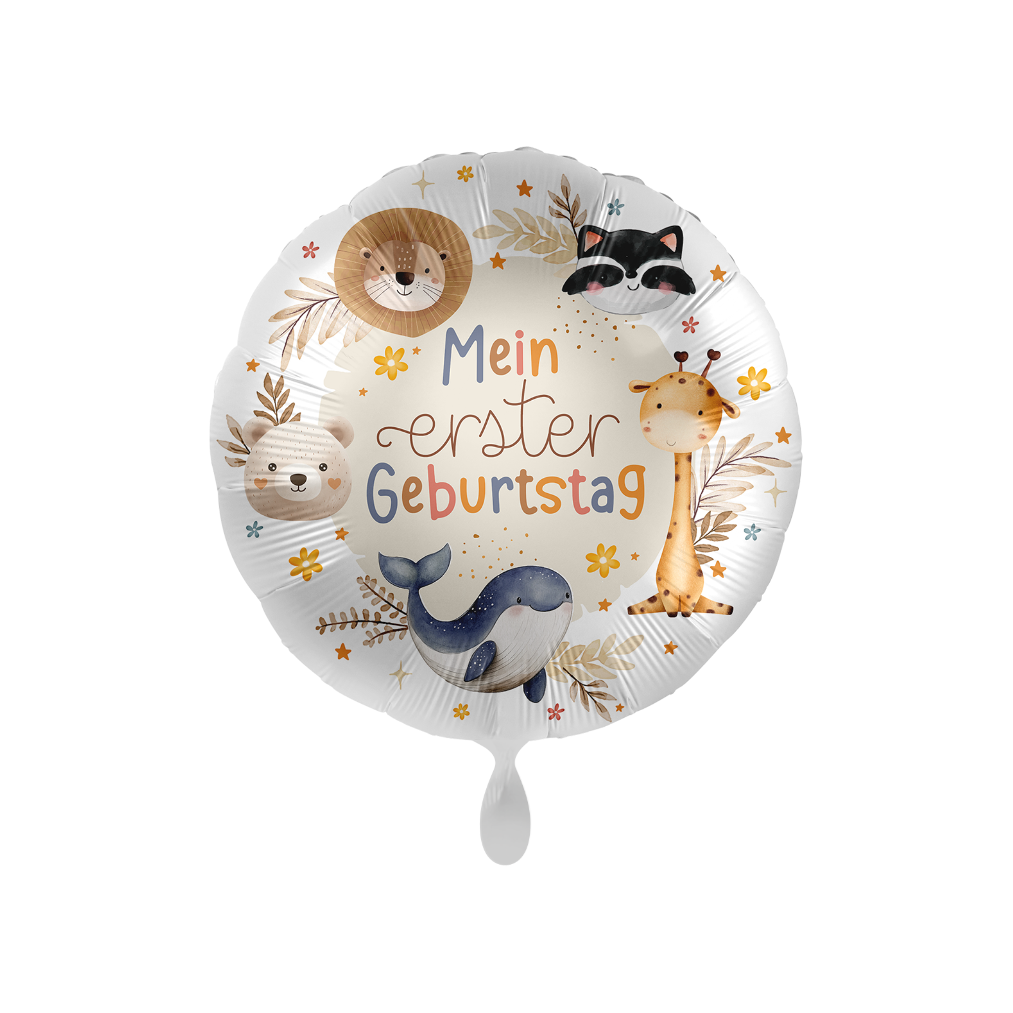 Folienballon rund "Mein Erster Geburtstag" Wildtiere -hey-Party.de- Folienballons -#Variante_