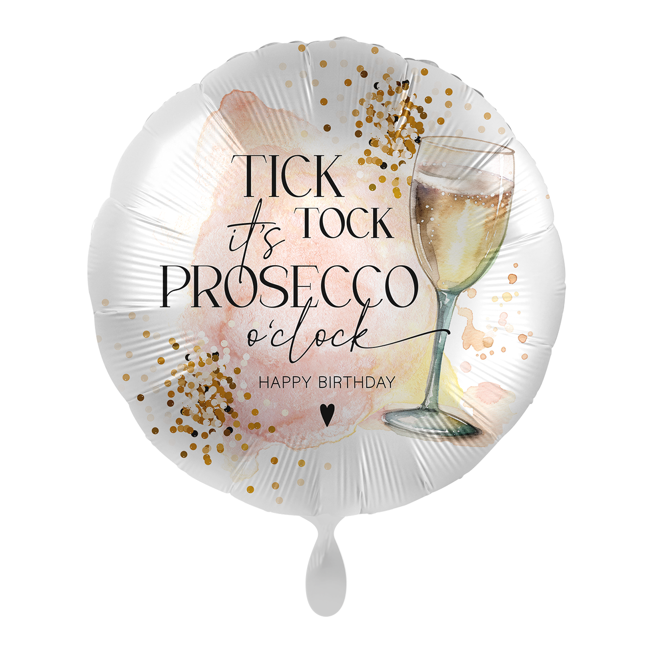 Folienballon rund "Prosecco O´Clock" -hey-Party.de- Folienballons -#Variante_