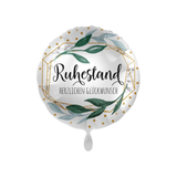 Folienballon rund Ruhestand Herzlichen Glückwunsch, ca. 35 cm