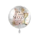 Folienballon rund "Secco O´Clock" -hey-Party.de- Folienballons -#Variante_