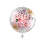 Folienballon rund "Secco O´Clock" Rosé
