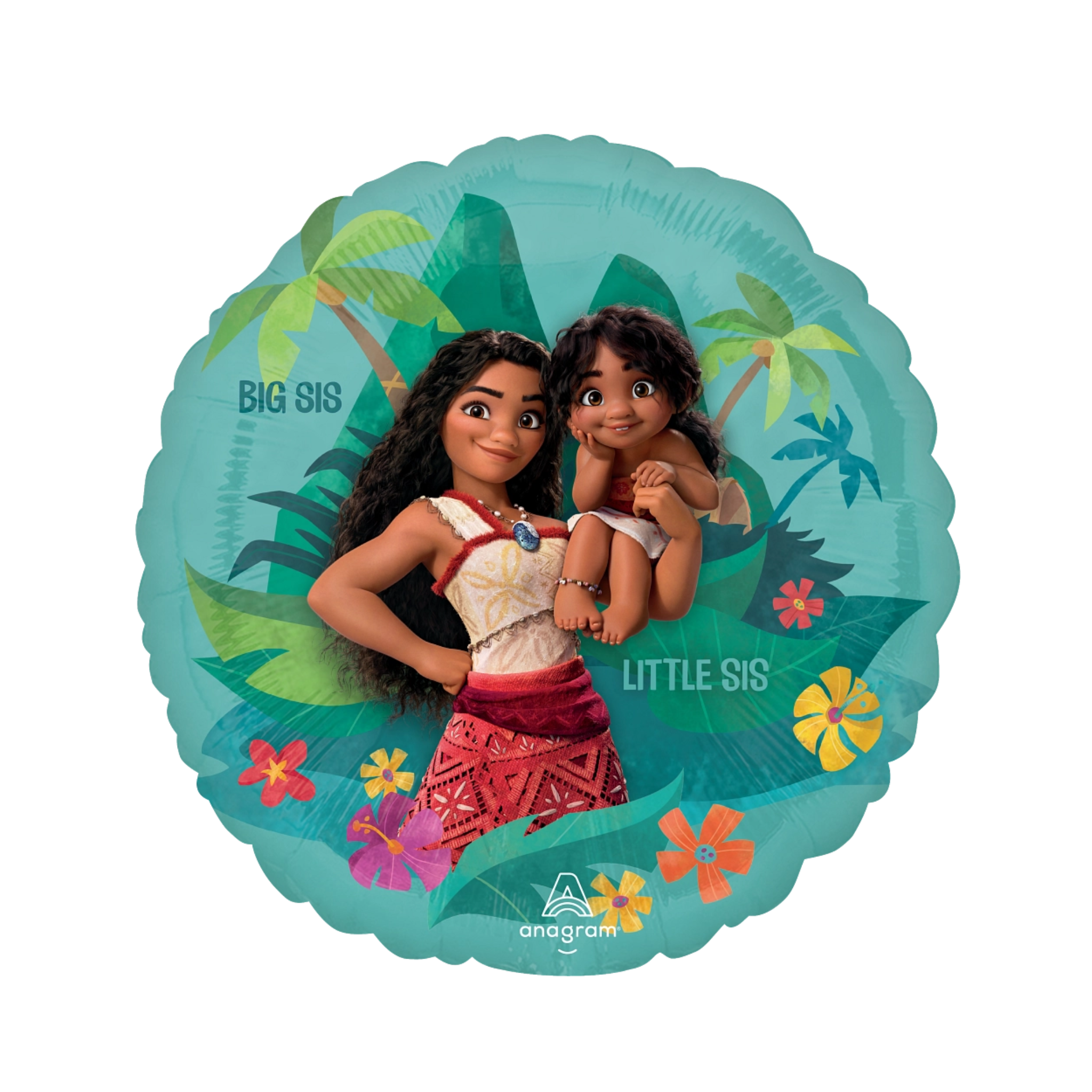 Folienballon rund Vaiana Schwestern -hey-Party.de- Folienballons -#Variante_