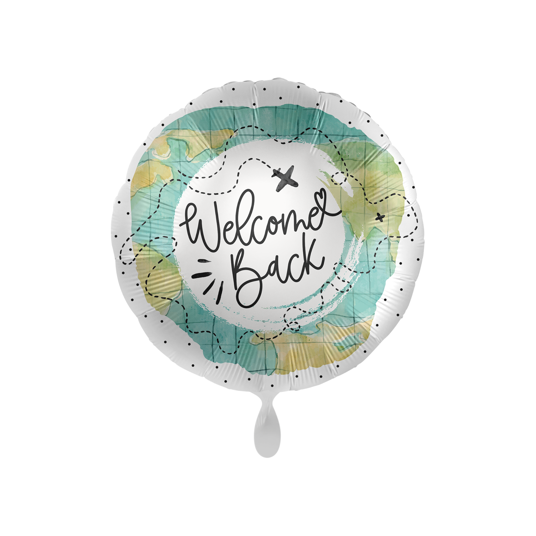 Folienballon rund "Welcome Back" -hey-Party.de- Folienballons -#Variante_