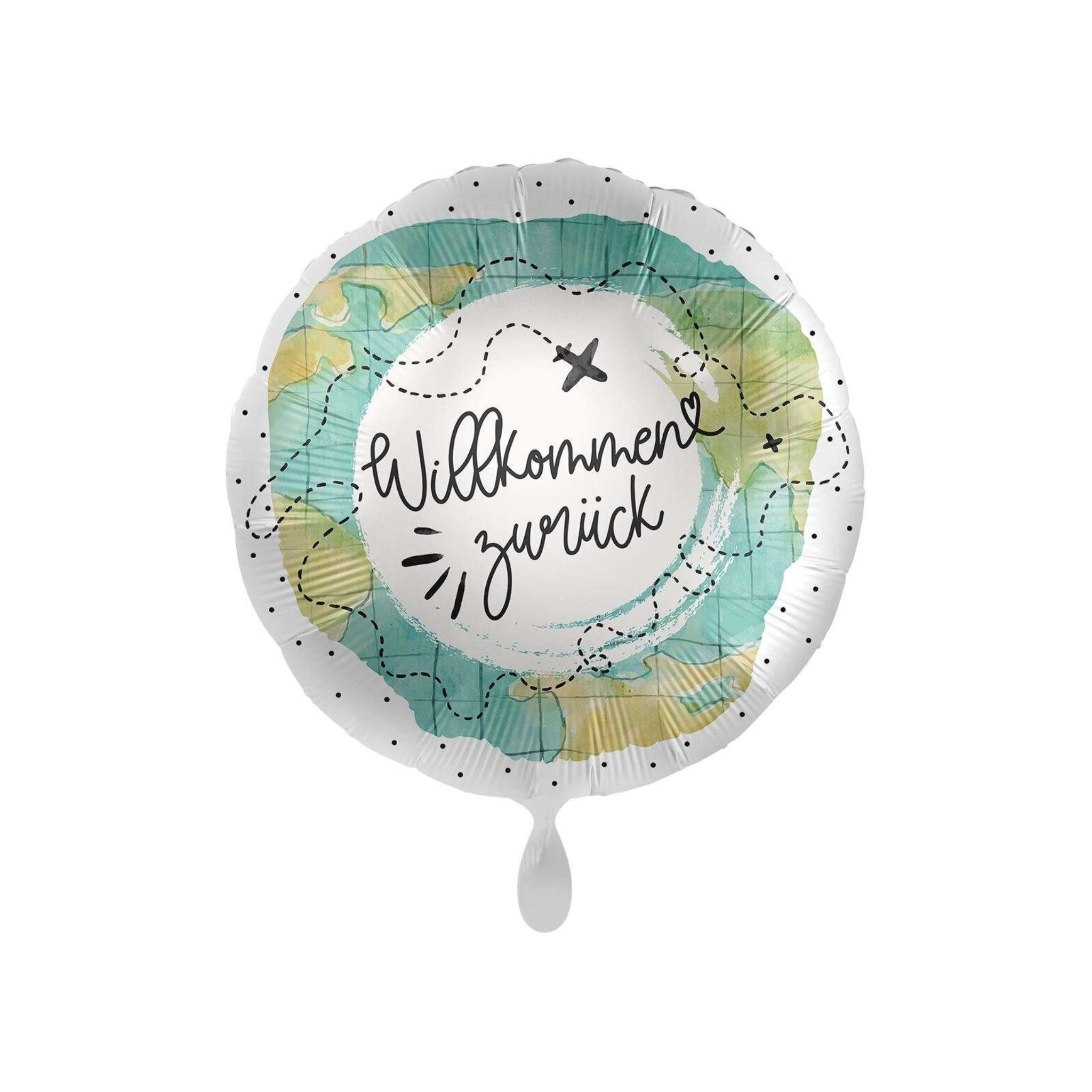 Folienballon rund "Willkommen zurück" -hey-Party.de- Folienballons -#Variante_