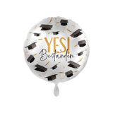 Folienballon rund "Yes! Bestanden", ca. 35 cm