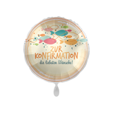 Folienballon rund "Zur Konfirmation" Fische