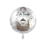 Folienballon rund "Zur Taufe" Arche, ca. 35 cm