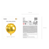 Folienballon Rund Gold -hey-Party.de- Folienballons -#Variante_M (35cm)
