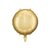 Folienballon Rund Uhr Gold -hey-Party.de- Folienballons -#Variante_