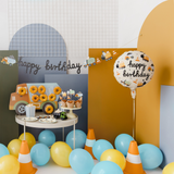 Folienballon rund "Happy Birthday" Baustelle -hey-Party.de- Folienballons -#Variante_