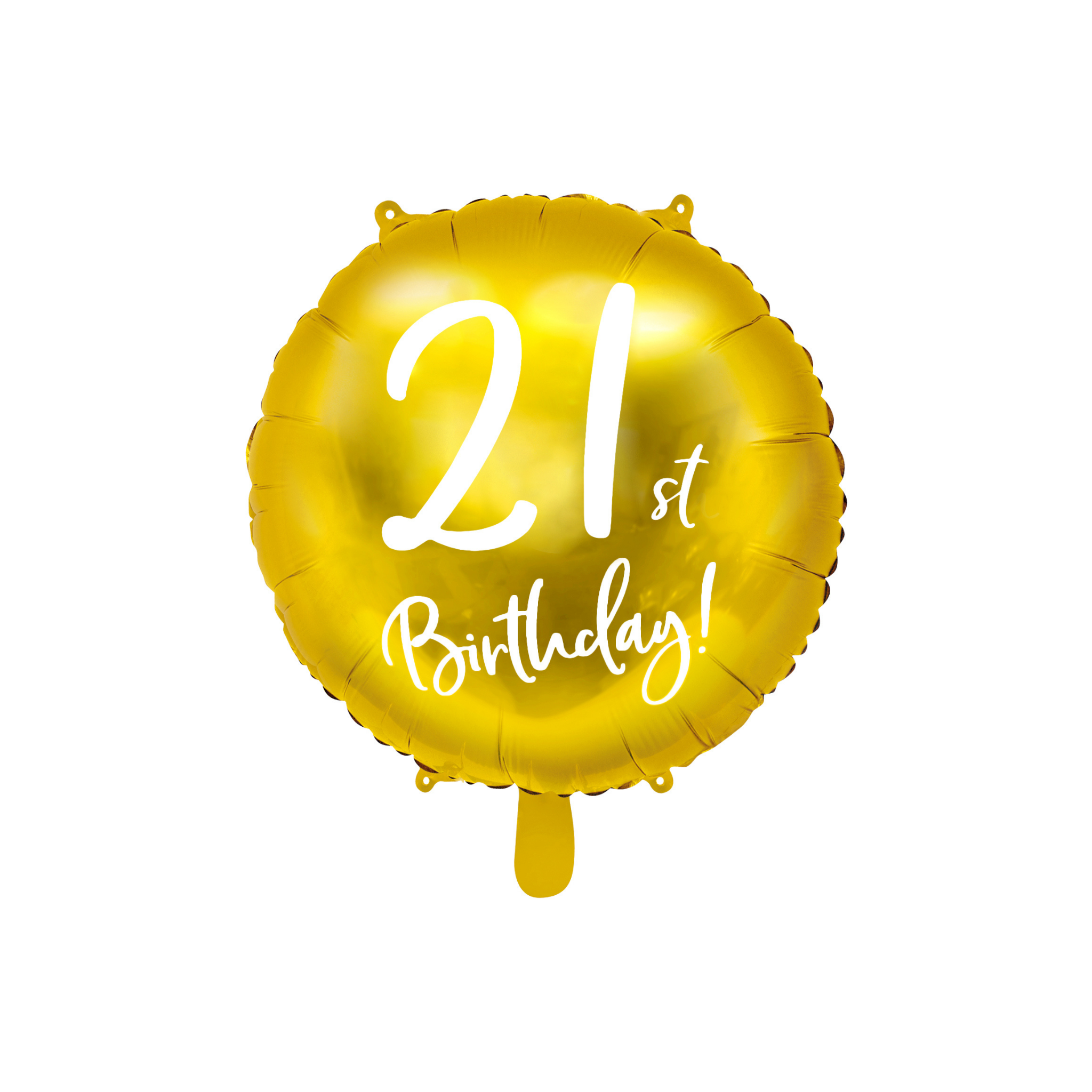 Folienballon rund "21th Birthday" -hey-Party.de- Folienballons -#Variante_