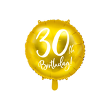 Folienballon rund "30th Birthday" -hey-Party.de- Folienballons -#Variante_