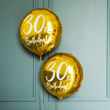 Folienballon rund "30th Birthday" -hey-Party.de- Folienballons -#Variante_