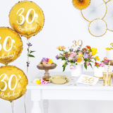 Folienballon rund "30th Birthday" -hey-Party.de- Folienballons -#Variante_