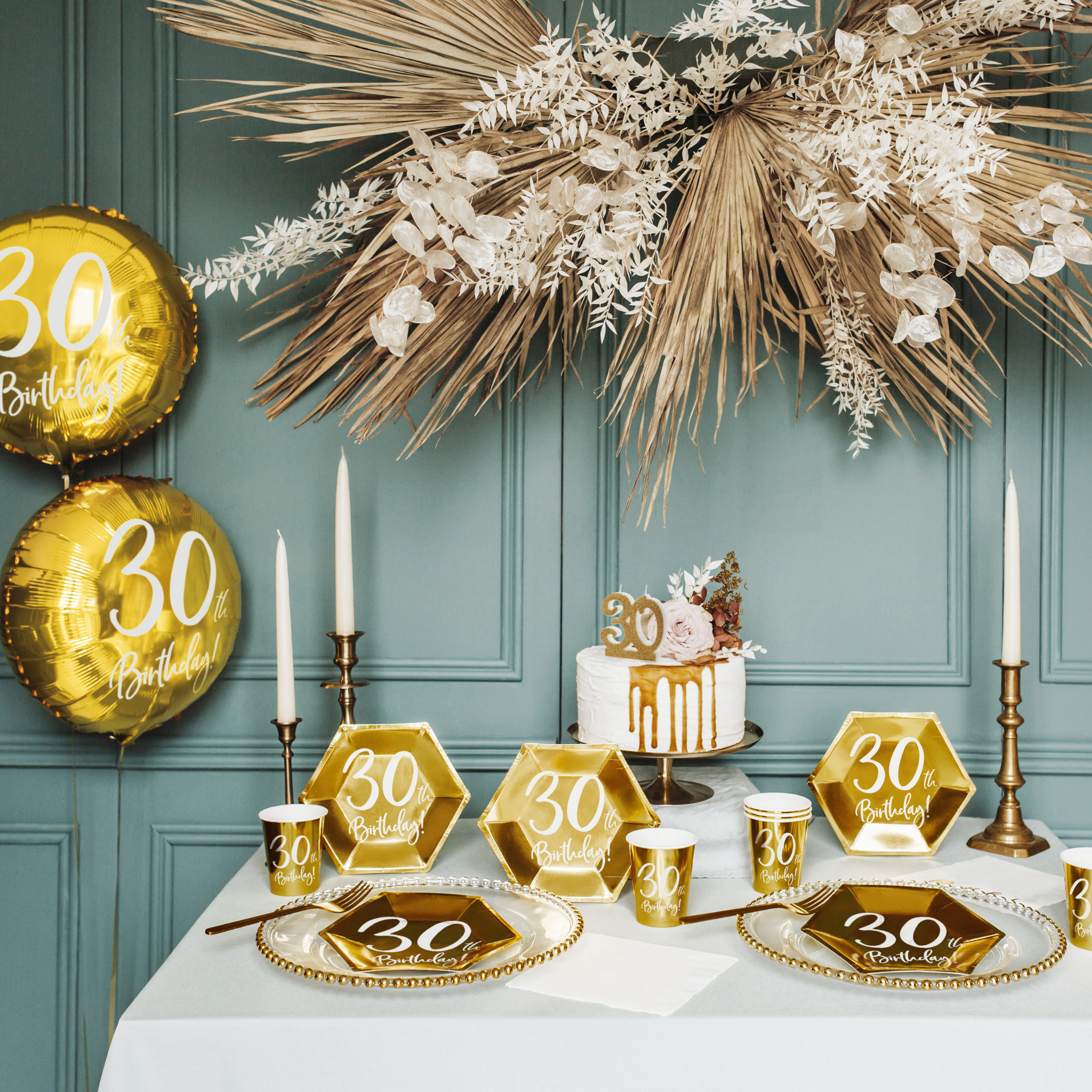 Folienballon rund "30th Birthday" -hey-Party.de- Folienballons -#Variante_