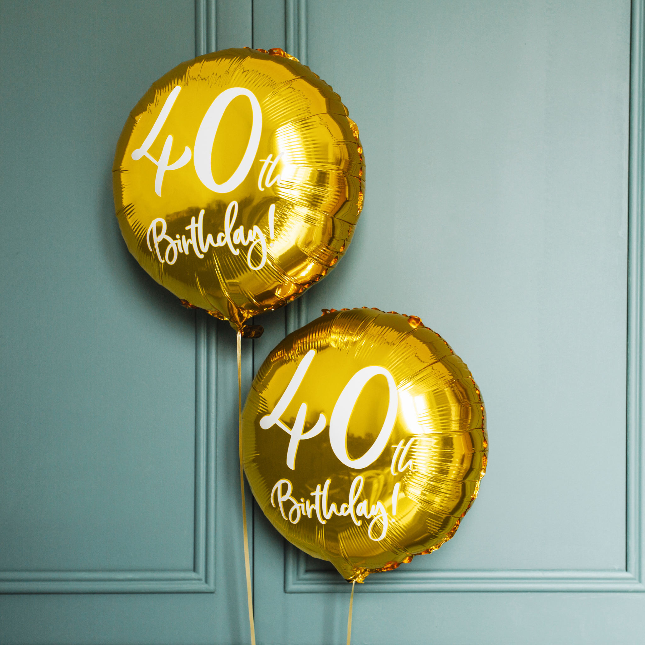 Folienballon rund "40th Birthday" Gold -hey-Party.de- Folienballons -#Variante_