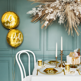 Folienballon rund "40th Birthday" Gold -hey-Party.de- Folienballons -#Variante_