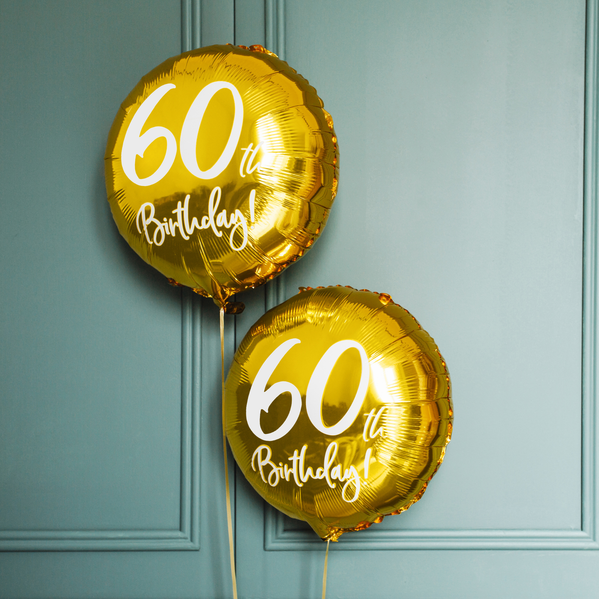 Folienballon rund "60th Birthday" Gold -hey-Party.de- Folienballons -#Variante_