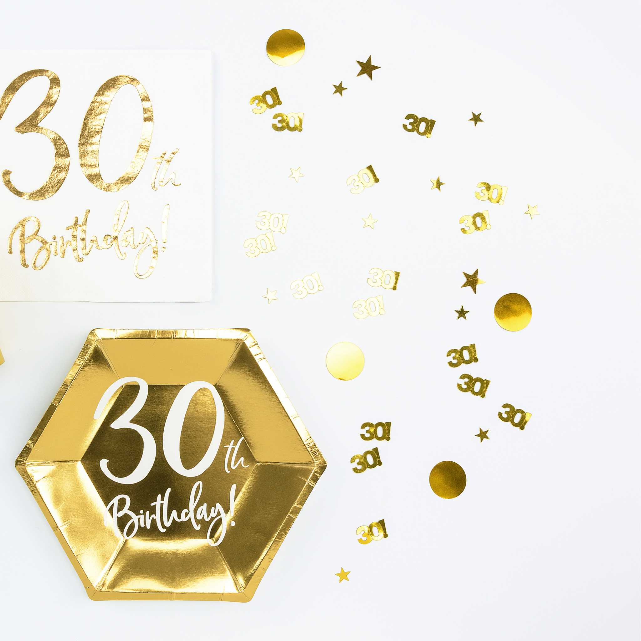 Folienkonfetti „30“ Gold -hey-Party.de- Konfetti und Streudeko -#Variante_