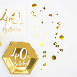 Folienkonfetti „40“ Gold -hey-Party.de- Konfetti und Streudeko -#Variante_