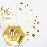 Folienkonfetti „50“ Gold -hey-Party.de- Konfetti und Streudeko -#Variante_