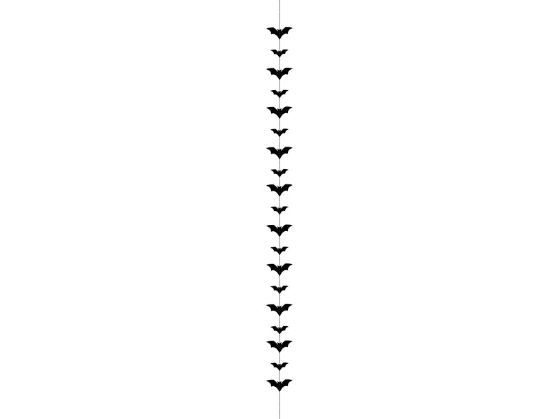 Girlande Fledermäuse Schwarz, ca. 1,5 m
