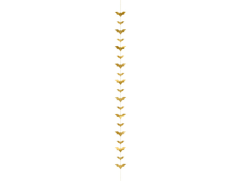 Girlande Fledermäuse Gold, ca. 1,5 m