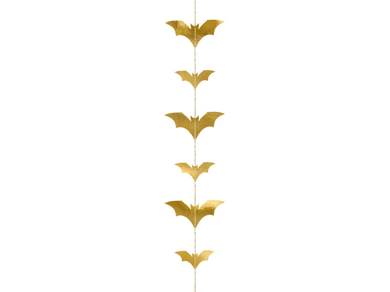 Girlande Fledermäuse Gold, ca. 1,5 m