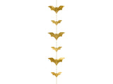 Girlande Fledermäuse Gold, ca. 1,5 m