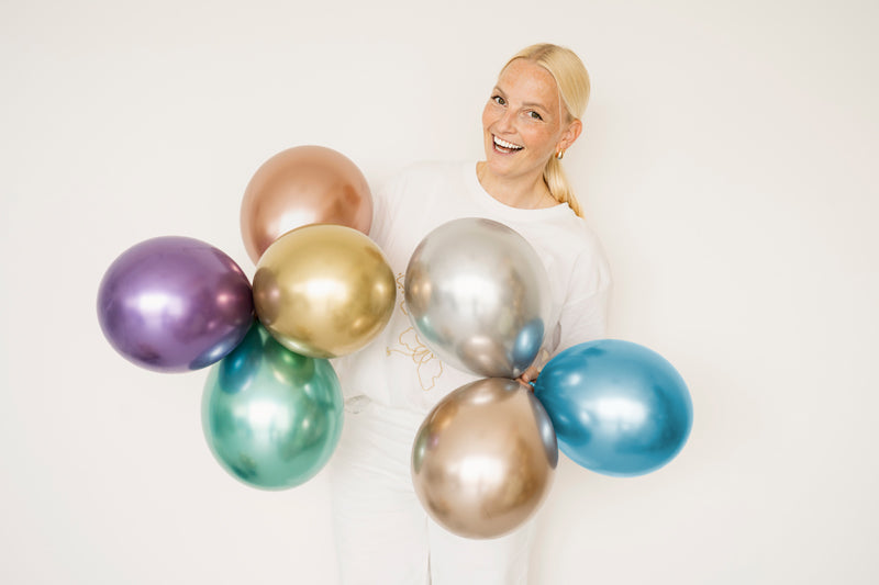 Glossy Luftballons Blau, ca. 30 cm