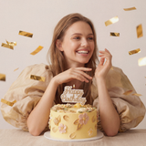Geburtstagskerze "Happy Birthday" Gold -hey-Party.de- Geburtstagskerzen -#Variante_
