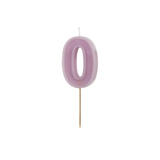 Zahlenkerze Helllila -hey-Party.de- Zahlenkerzen -#Variante_ Zahl 0