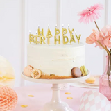 Geburtstagskerzen "Happy Birthday" Gold -hey-Party.de- Geburtstagskerzen -#Variante_