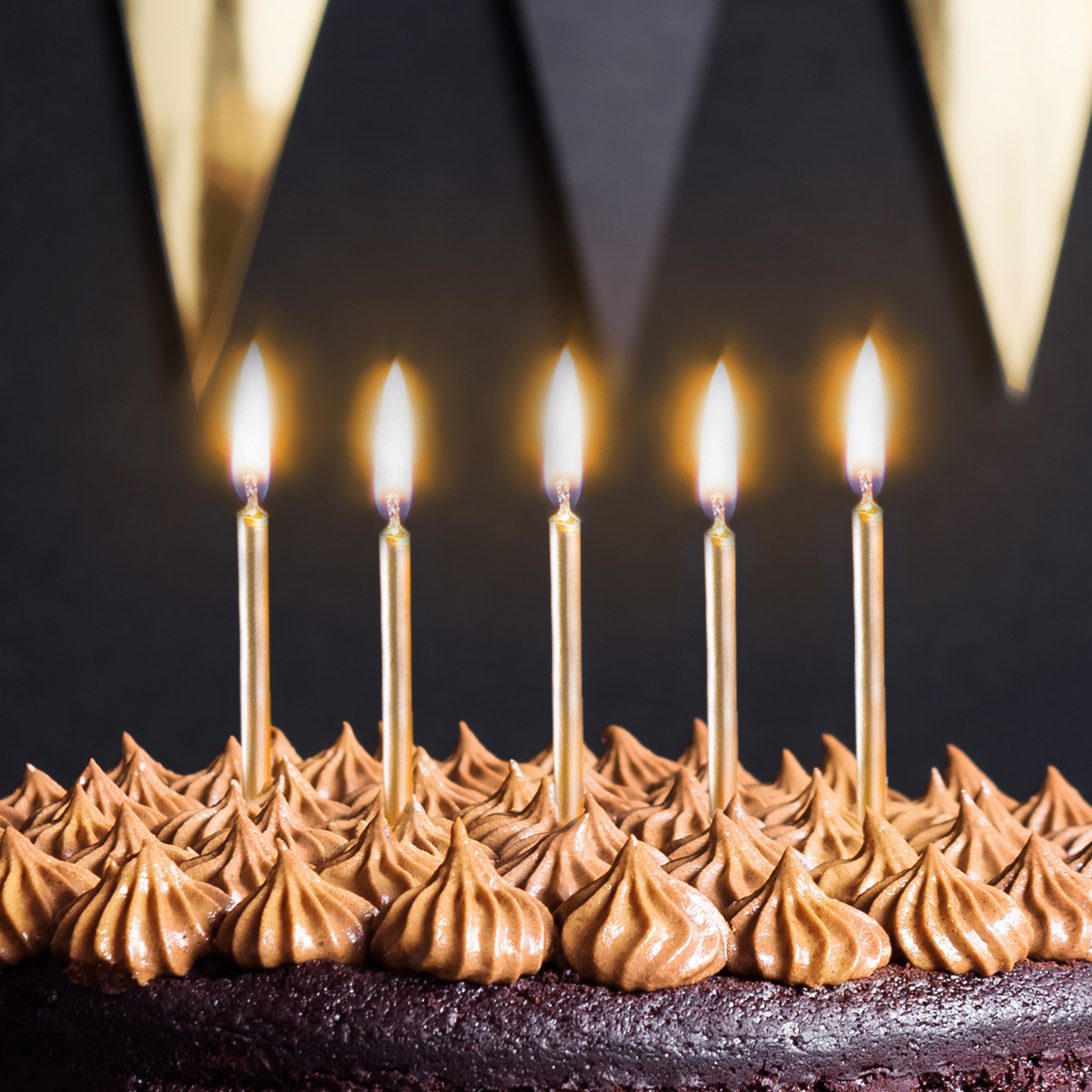 Geburtstagskerzen Gold Kurz -hey-Party.de- Geburtstagskerzen -#Variante_