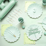 Geburtstagskerzen "Happy Birthday" in Hellgrün -hey-Party.de- Geburtstagskerzen -#Variante_