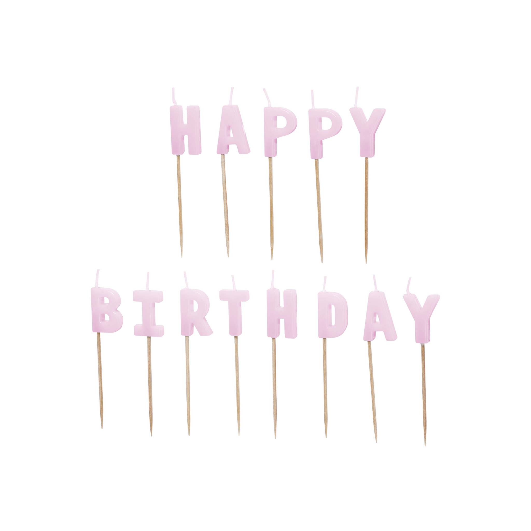 Geburtstagskerzen "Happy Birthday" in Helllila -hey-Party.de- Geburtstagskerzen -#Variante_