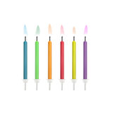 Geburtstagskerzen bunte Flammen -hey-Party.de- Geburtstagskerzen -#Variante_
