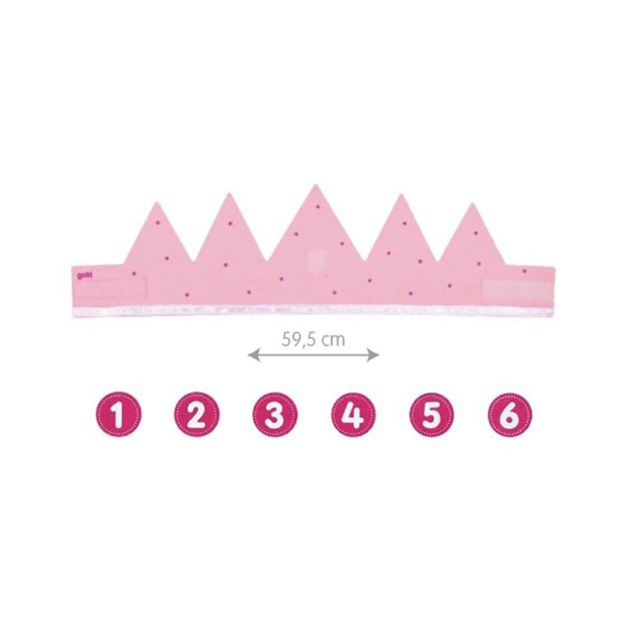 Geburtstagskrone aus Filz Rosa -hey-Party.de- Geburtstagskerzen -#Variante_