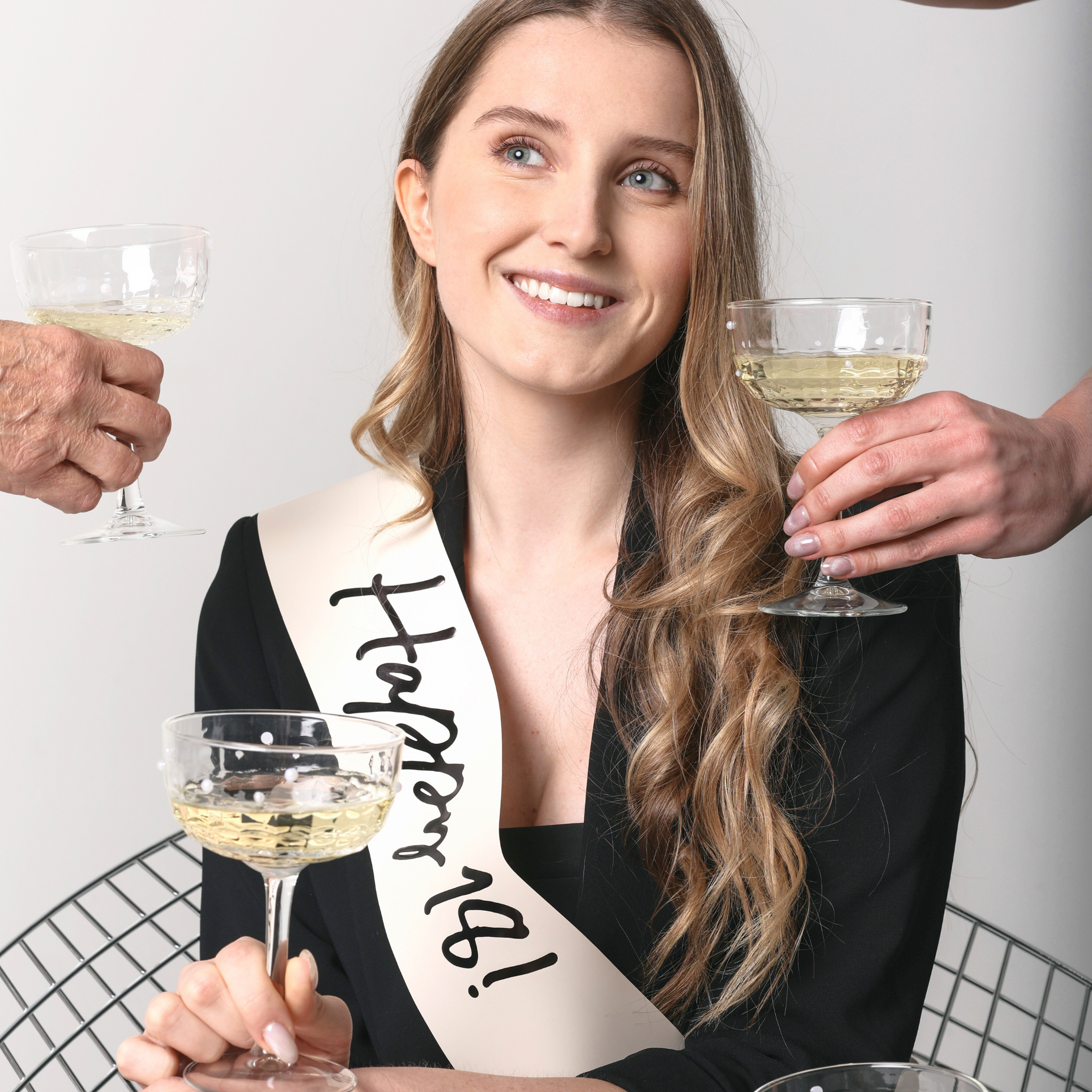 Schärpe "Happy 18" -hey-Party.de- Schärpen -#Variante_