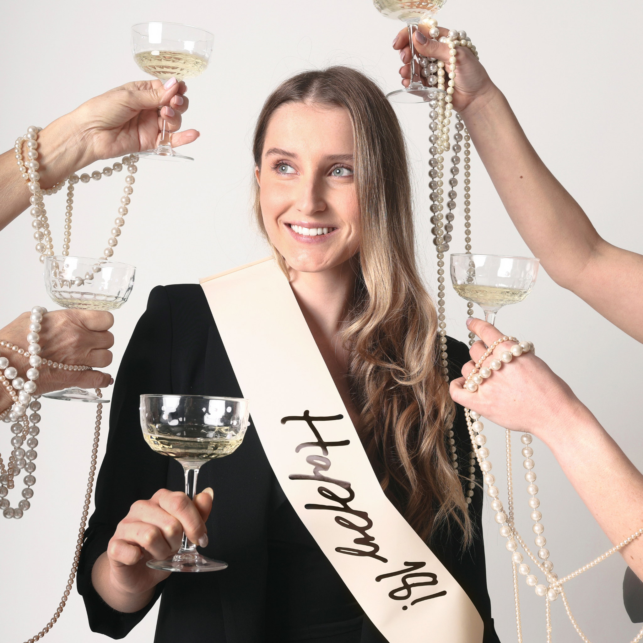 Schärpe "Happy 18" -hey-Party.de- Schärpen -#Variante_