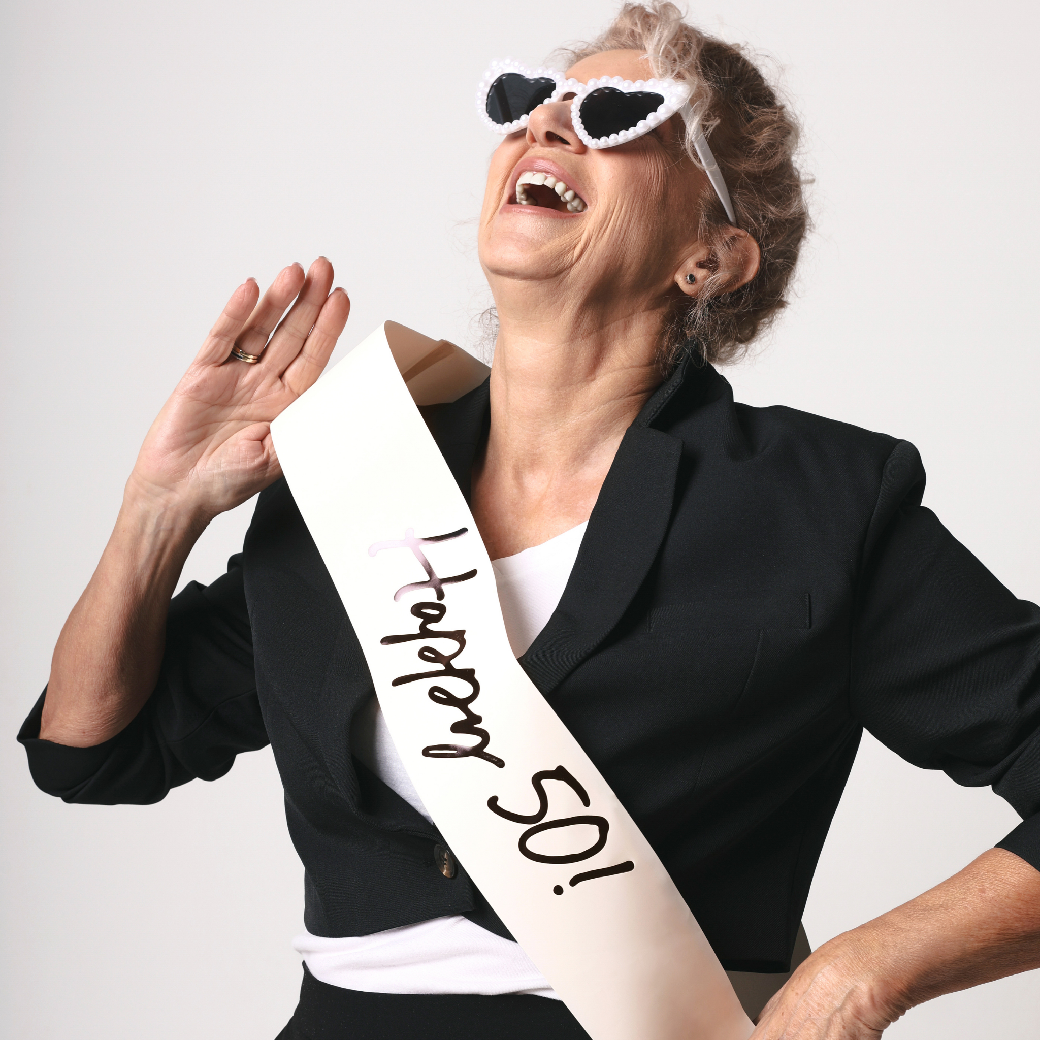 Schärpe "Happy 50" -hey-Party.de- Schärpen -#Variante_